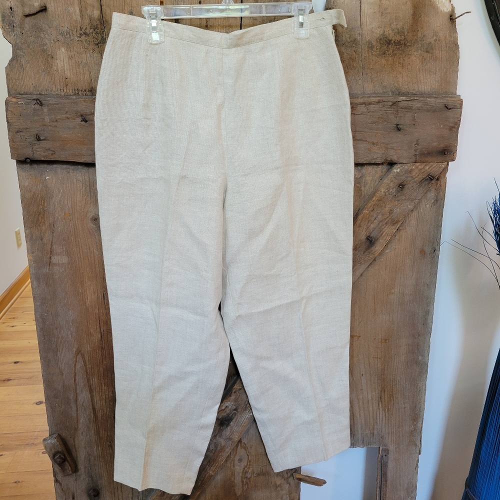 Talbots 14p linen capri